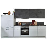 nobilia Küchenblock Flash Alpinweiß B/H/T: ca. 320x214,7x60 cm Flash - Beton/Alpinweiß (320,00/214,70/60,00cm) - nobilia