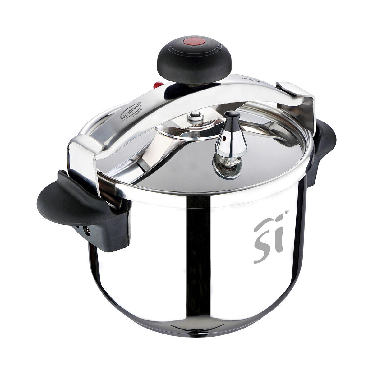 SAN IGNACIO Schnellkochtopf Córdoba silber Edelstahl B/H/L: ca. 26,7x25,8x29,8 cm Córdoba - silber (29,80/26,70/25,80cm) - SAN IGNACIO