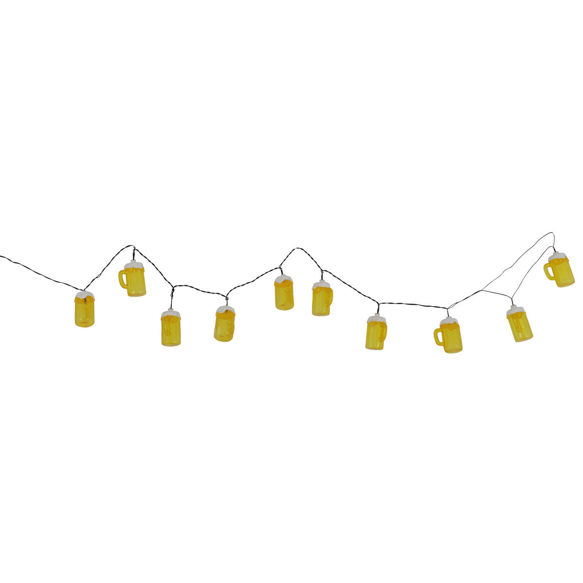 LED-Lichterkette 5149515 gelb Kunststoff L: ca. 500 cm LED-Lichterkette "Bierkrug" - gelb (500,00cm) - Näve Leuchten