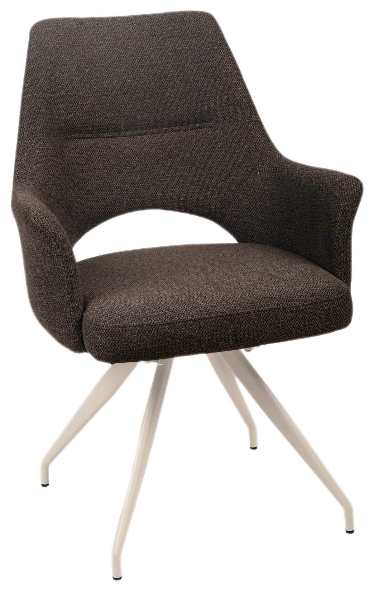 Armlehnstuhl Maila anthrazit Webstoff B/H/T: ca. 62x90x62 cm Maila - creme/anthrazit (62,00/90,00/62,00cm)