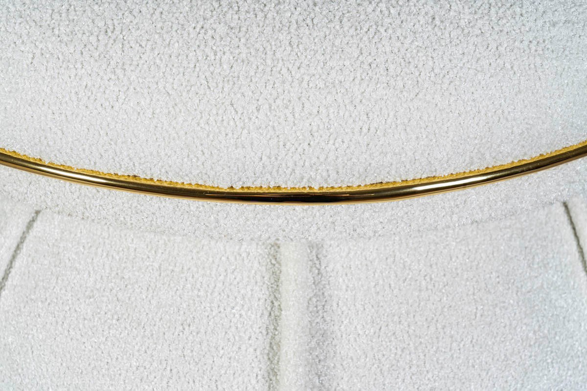 360 Living Hocker Corin 110 weiß gold H/D: ca. 51,5x51,5 cm Corin 110 - gold/weiß (51,50/51,50cm) - 360 Living