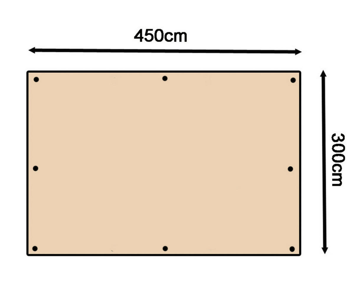 Grasekamp Schutzhülle weiß Kunststoff B/L: ca. 300x450 cm Schutzhülle_450x300cm - weiß (300,00/450,00cm) - Grasekamp