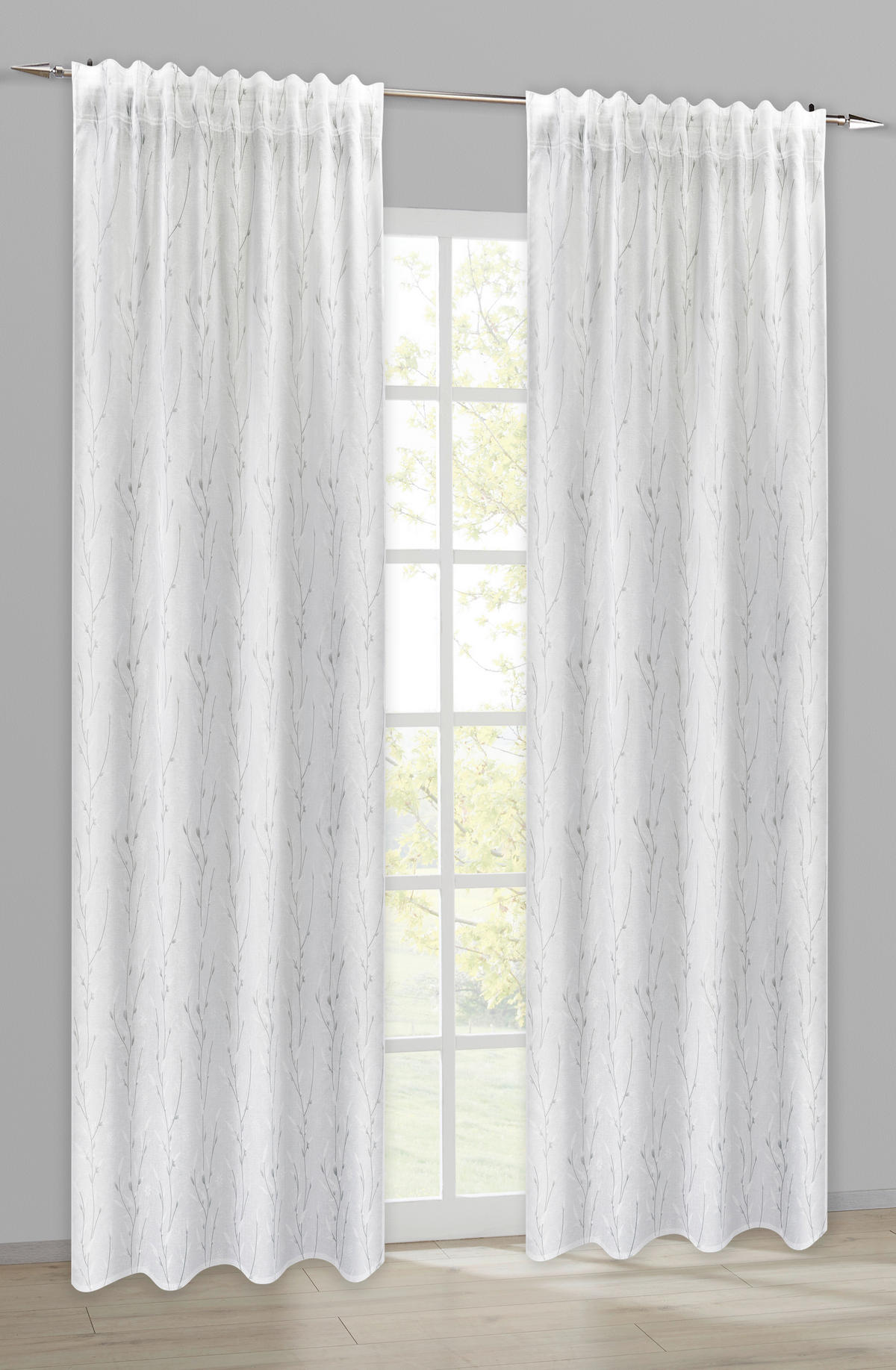 Dekovorhang Barbara grau B/L: ca. 140x245 cm Barbara - grau (140,00/245,00cm) - POCOline