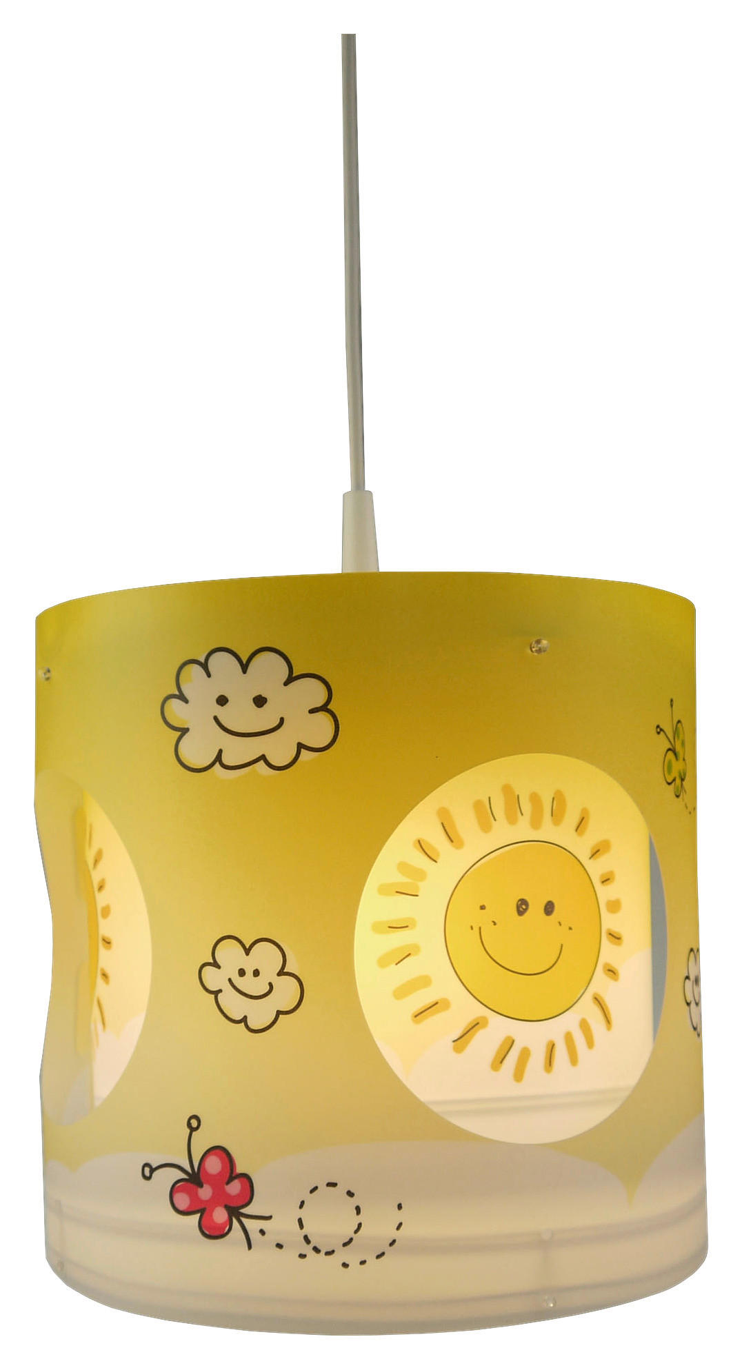 Niermann Dreh-Pendelleuchte Sunny gelb Kunststoff H/D: ca. 27x25 cm E27 Dreh-Pendelleuchte_Sunny - gelb (25,00/27,00cm) - Niermann