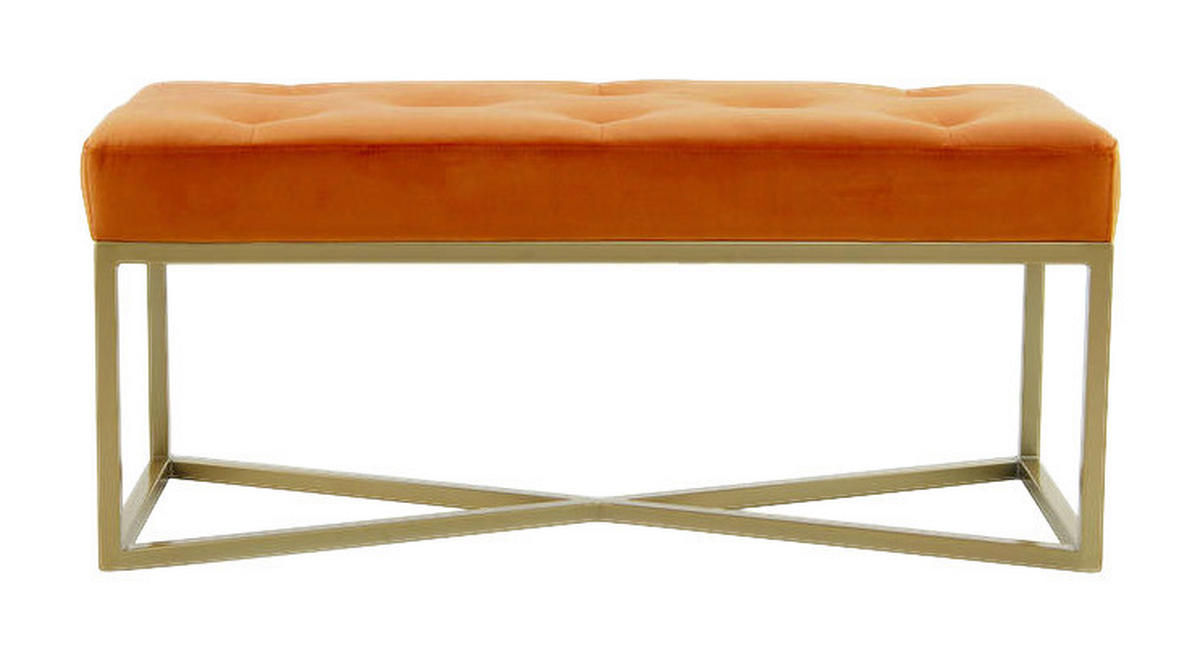 Sitzbank Diaz 101 orange B/H/T: ca. 40x40x90 cm Diaz 101 - gold/orange (40,00/40,00/90,00cm) - 360 Living