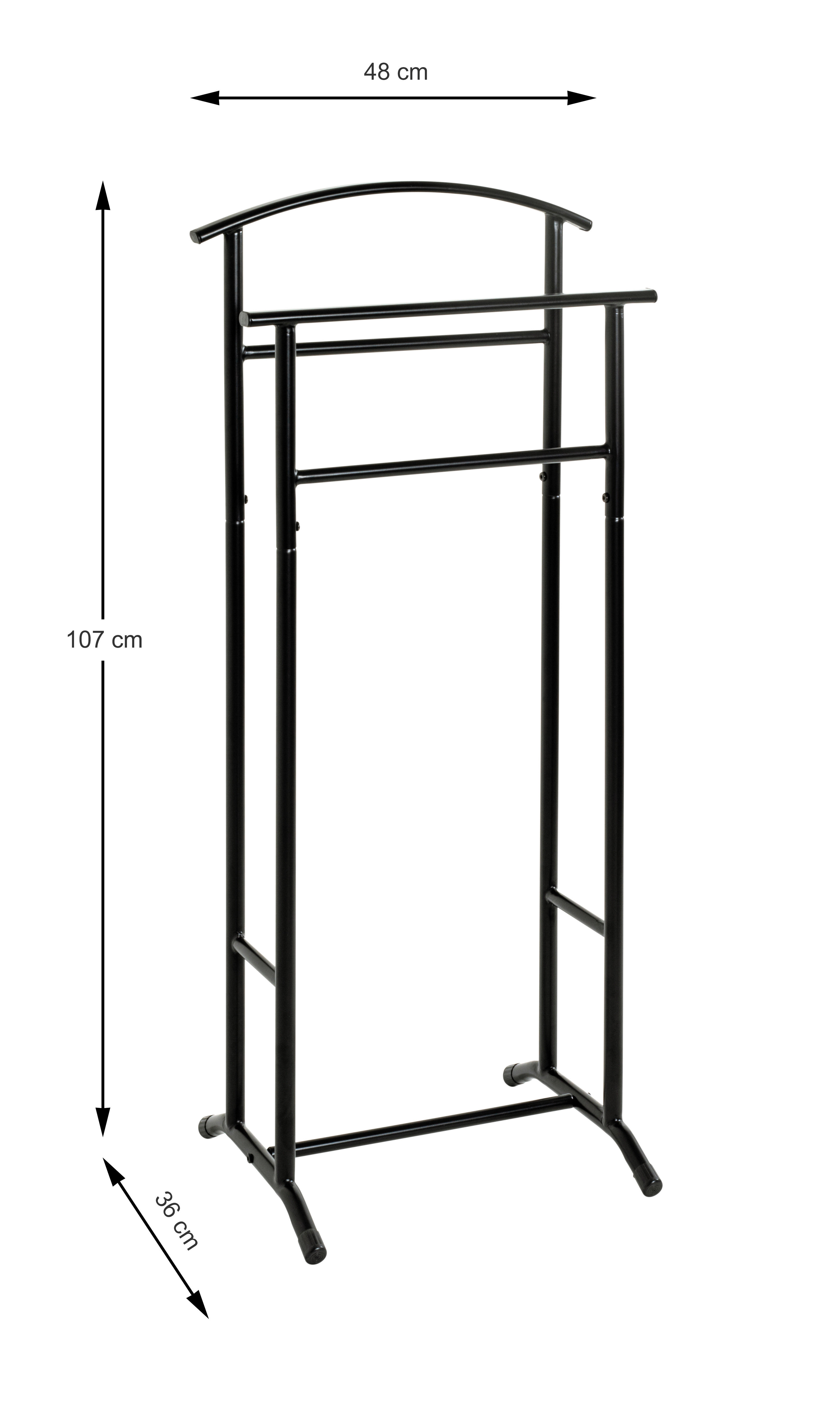 Herrendiener  schwarz B/H/T: ca. 48x107x36 cm