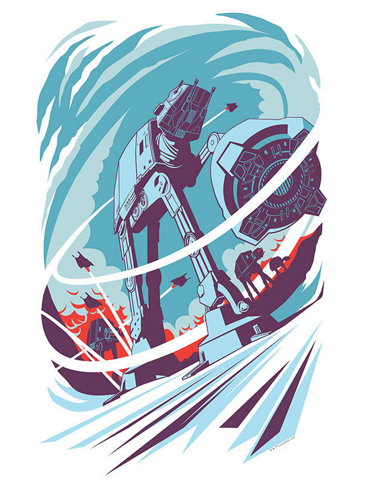 Komar Poster Star Wars Classic Vector Hoth Star Wars B/L: ca. 30x40 cm Star Wars Classic Vector Hoth - (30,00/40,00cm) - Komar