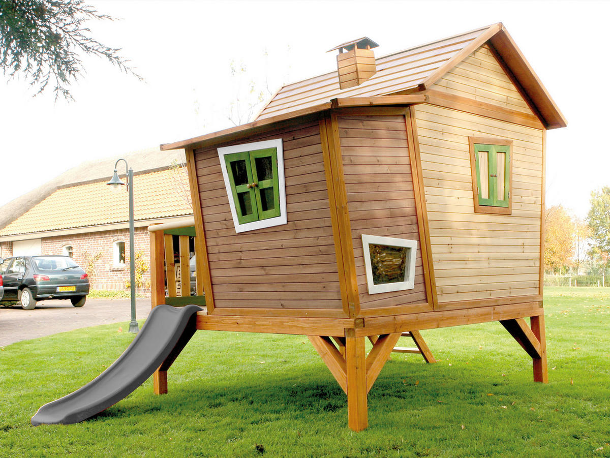 AXI Spielhaus Emma grün B/H/L: ca. 349x227x193 cm Emma - braun/grün (193,00/349,00/227,00cm) - AXI