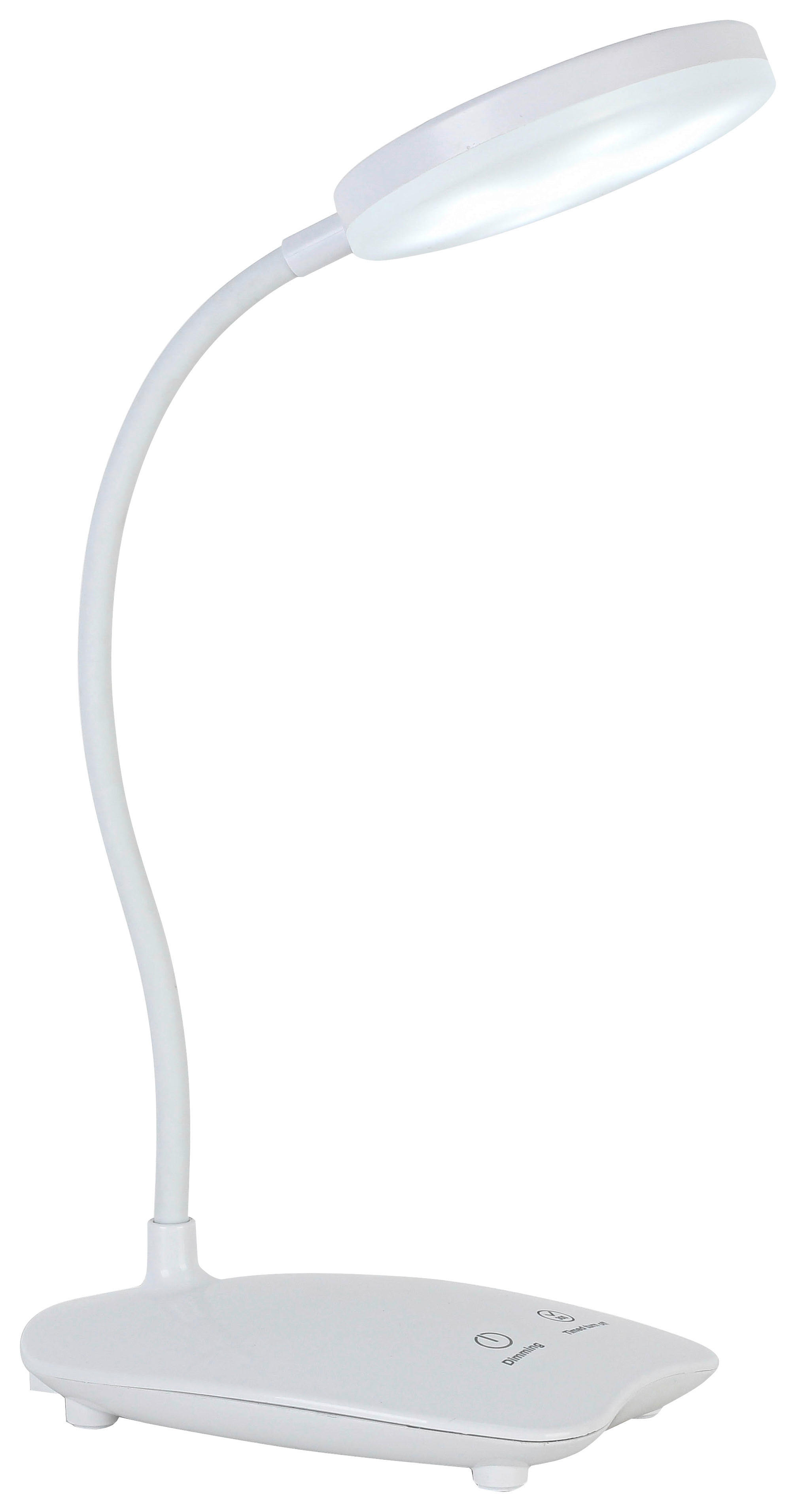 NOLO Tischleuchte weiß Kunststoff B/H/L: ca. 8,5x47x18 cm LED-Tischleuchte_Elena - weiß (18,00/8,50/47,00cm) - NOLO