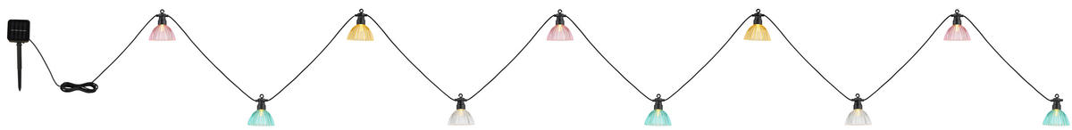 LED-Solar-Lichterkette grün schwarz Kunststoff B/H/T: ca. 8,5x10x360 cm SOLAR - schwarz/grün (8,50/10,00/360,00cm) - GLOBO