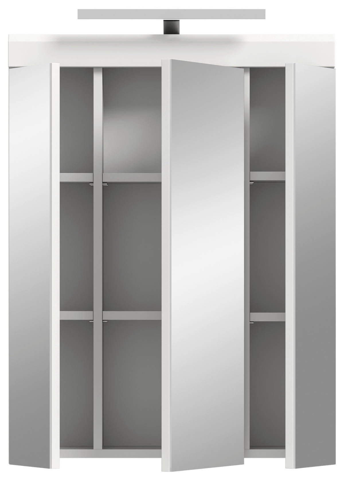 Spiegelschrank Scout weiß weiß Hochglanz B/H/T: ca. 60x79x37 cm Scout - weiß (60,00/79,00/37,00cm) - xonox.home