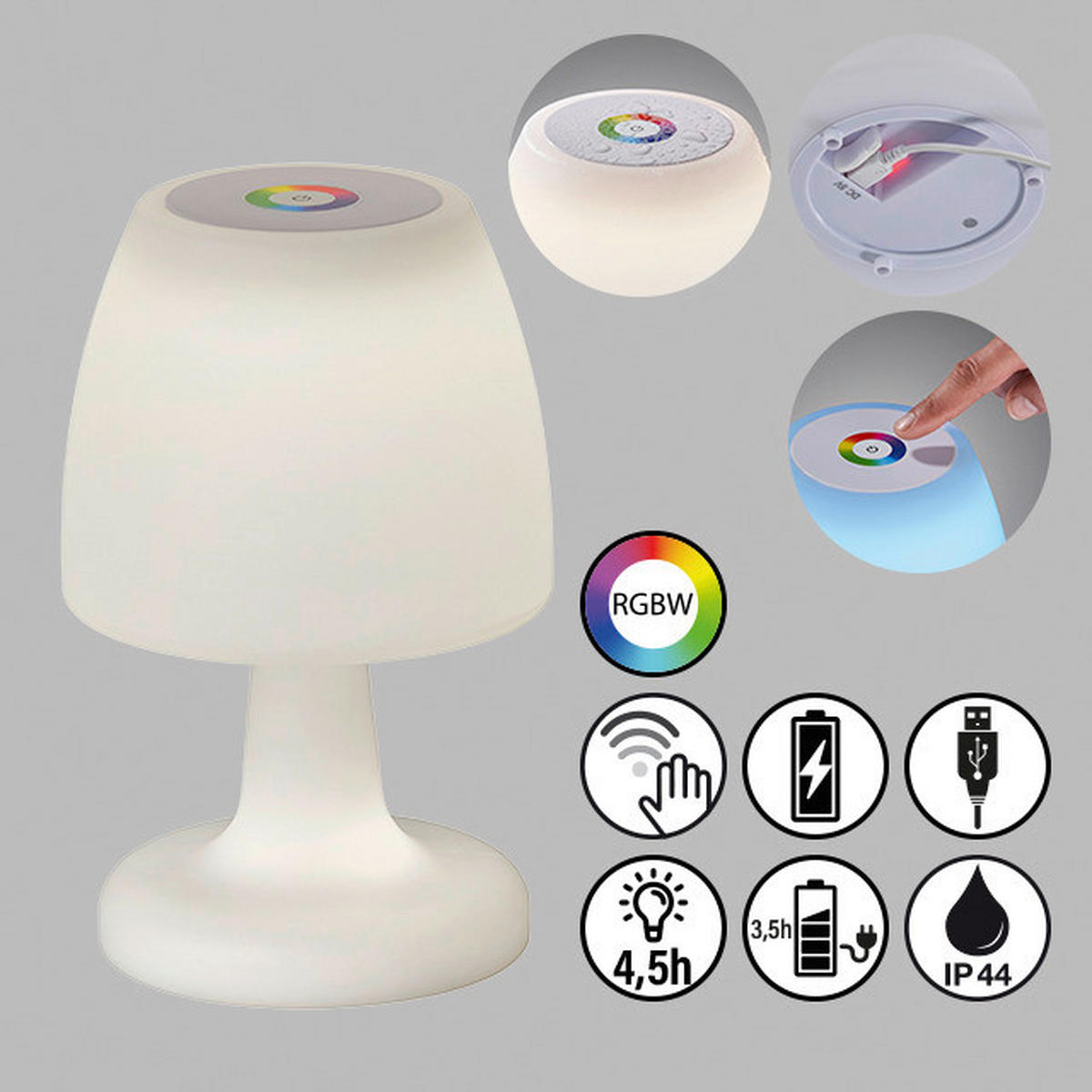 LED-Außenleuchte 850213 weiß H/D: ca. 26x16 cm Barletta - weiß (16,00/26,00cm) - easy! by FHL