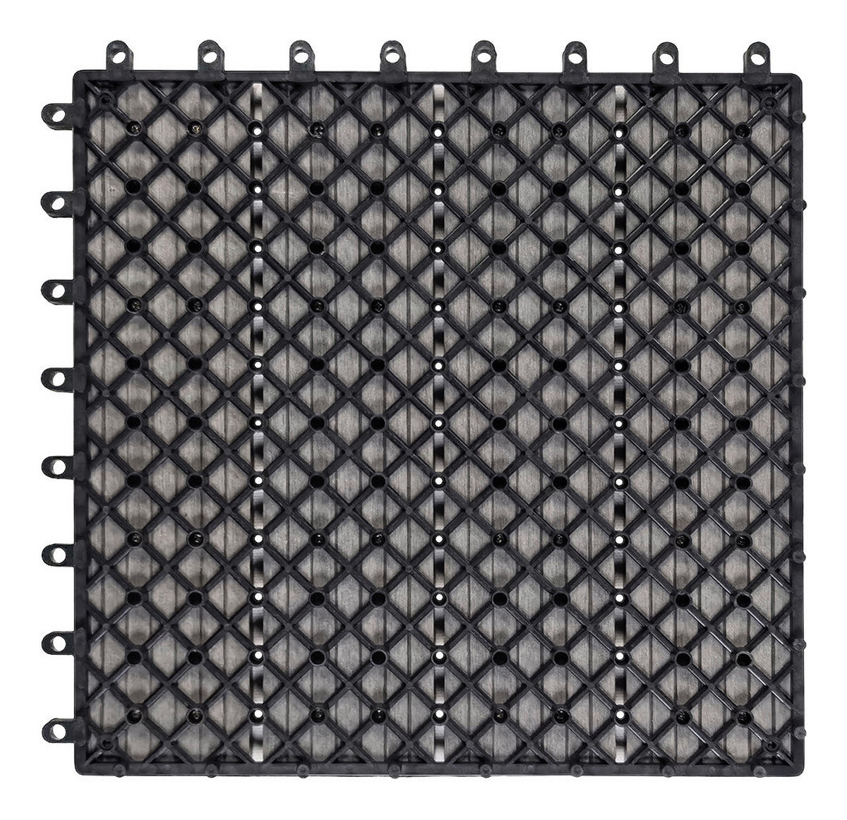 POCOline Terrassenfliese WPC, 6 Stück im Paket grau B/L: ca. 30x30 cm WPC, 6 Stück im Paket - grau (30,00/30,00cm) - POCOline