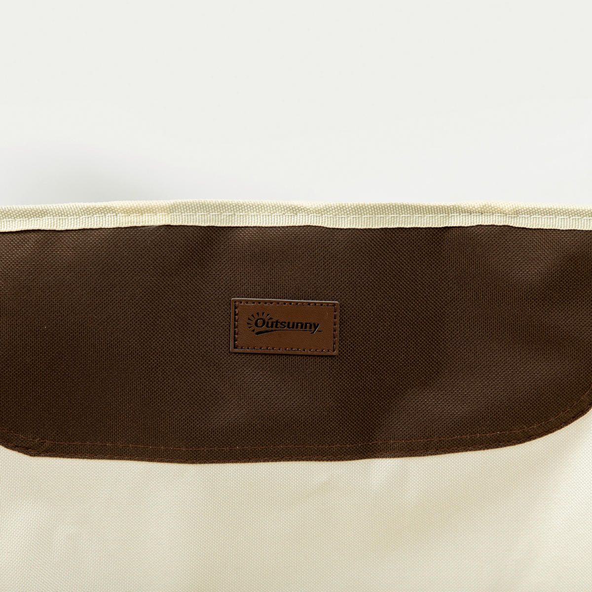 Outsunny Campingstuhl weiß Stoff B/H/L: ca. 54x66x61 cm Campingstuhl - weiß (61,00/54,00/66,00cm) - Outsunny