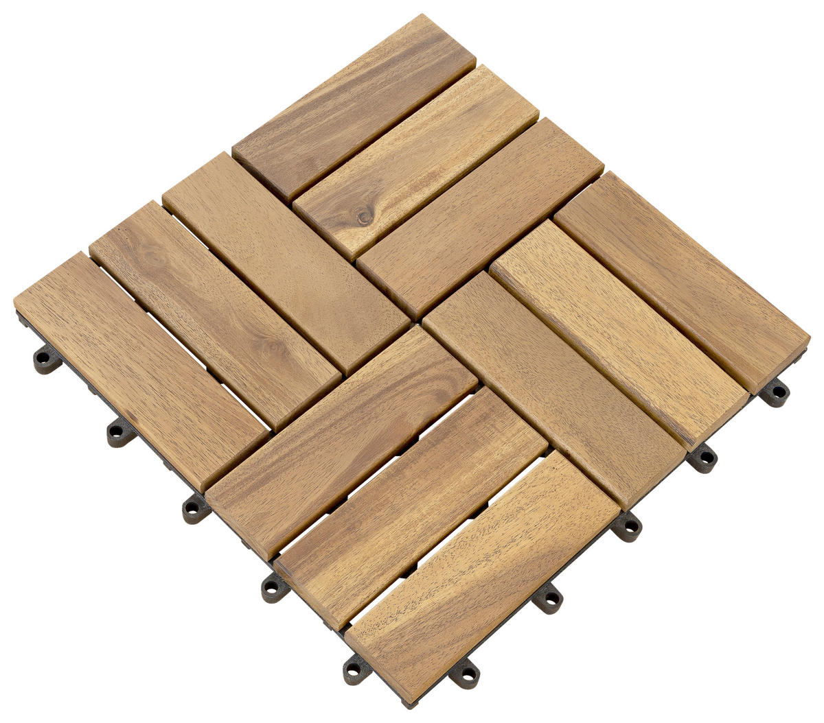 POCOline Terrassenfliese Akazie Akazie B/L: ca. 30x30 cm Akazie - Akazie (30,00/30,00/2,40cm) - POCOline