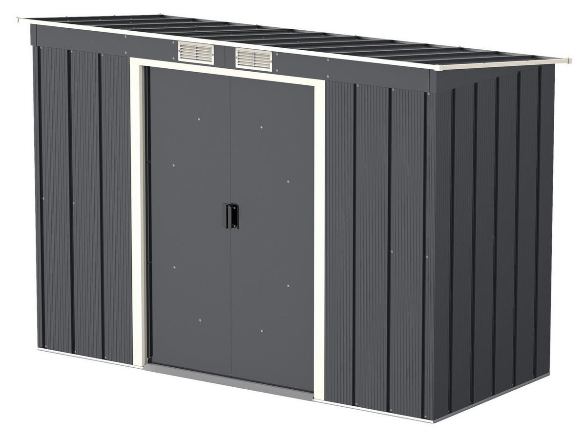 VCM Gartenhaus Pent Roof Eco 8x4 anthrazit B/H/T: ca. 263x181x123 cm Pent Roof Eco 8x4 - anthrazit (263,00/181,00/123,00cm) - VCM