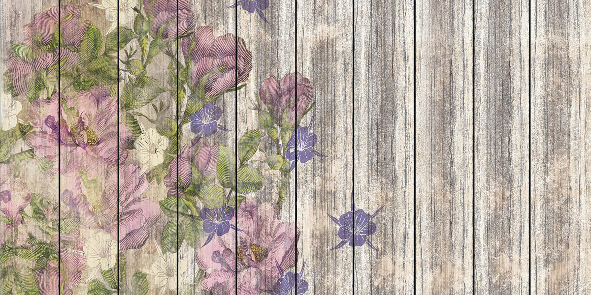 Komar Fototapete Vintage Rose B/L: ca. 500x250 cm Vintage Rose - (500,00/250,00cm) - Komar