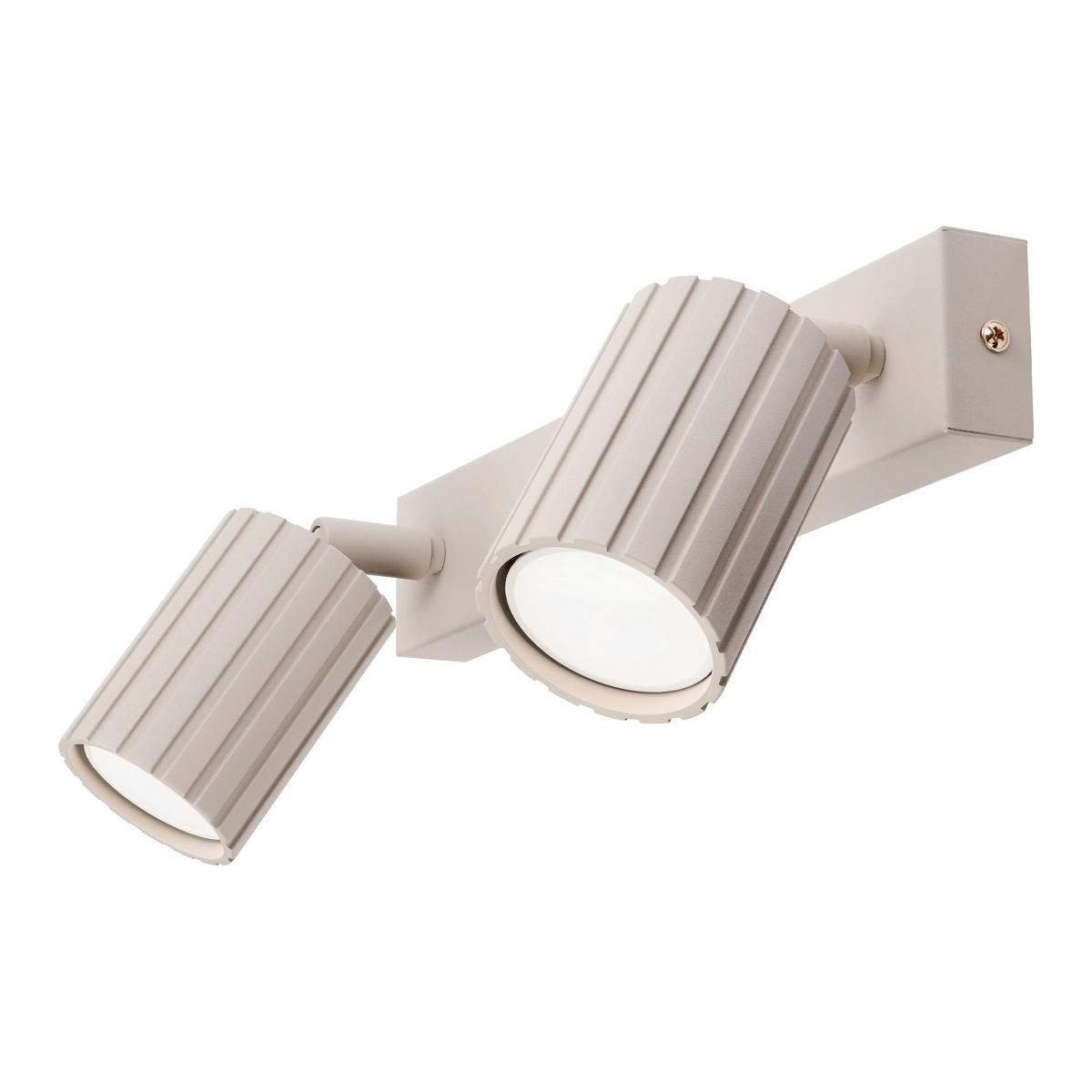 Lamkur Strahler beige Stahl B/H/L: ca. 6,5x16,5x30 cm 2 Brennstellen Prisma - beige (30,00/6,50/16,50cm) - Lamkur
