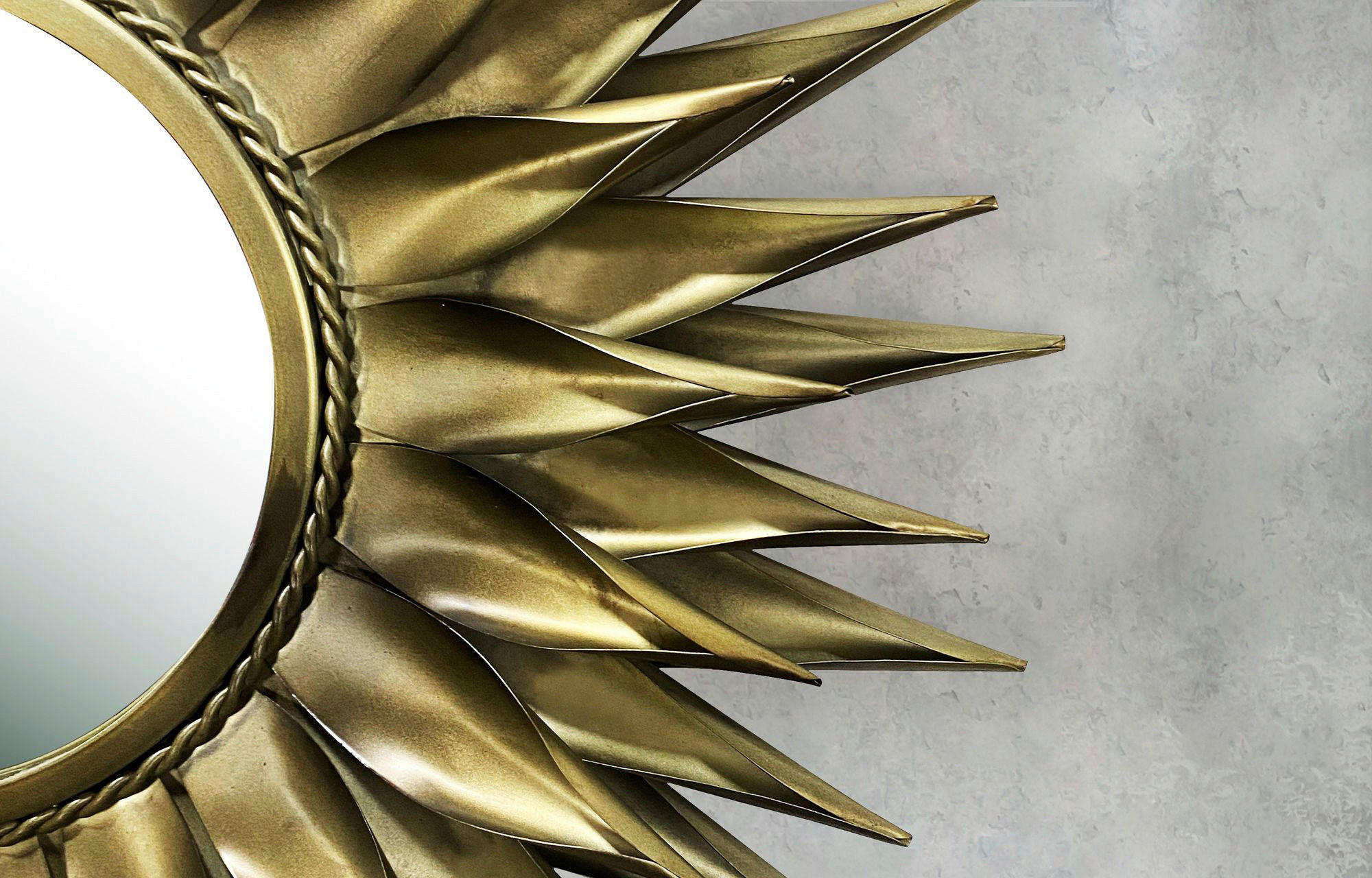 Wandspiegel gold Metall T/D: ca. 6x74 cm Wandspiegel - gold (74,00cm) - Wohnling