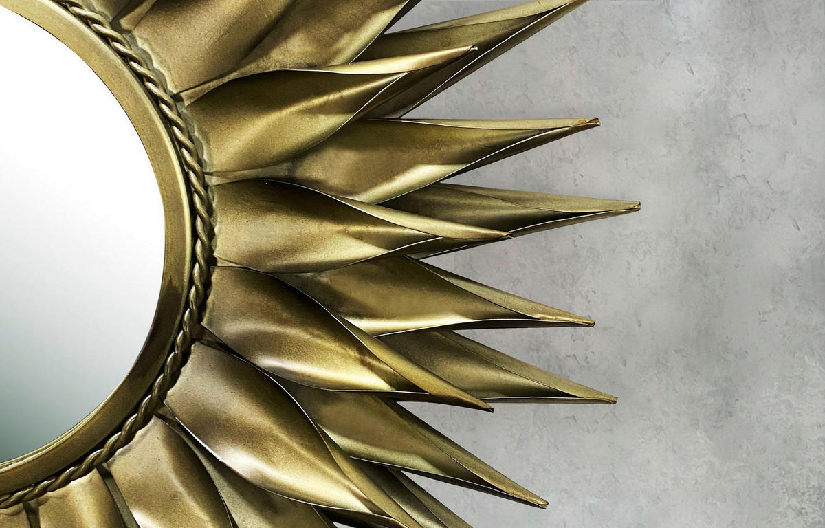 Wandspiegel gold Metall T/D: ca. 6x74 cm Wandspiegel - gold (74,00cm) - Wohnling