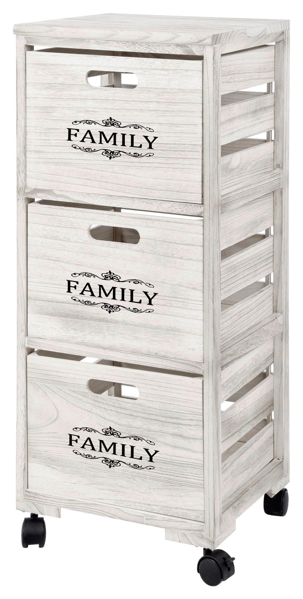 POCOline Aufbewahrungsregal weiß Holz B/H/L: ca. 34x82x31 cm Aufbewahrungsregal_Family - weiß (31,00/34,00/82,00cm) - POCOline