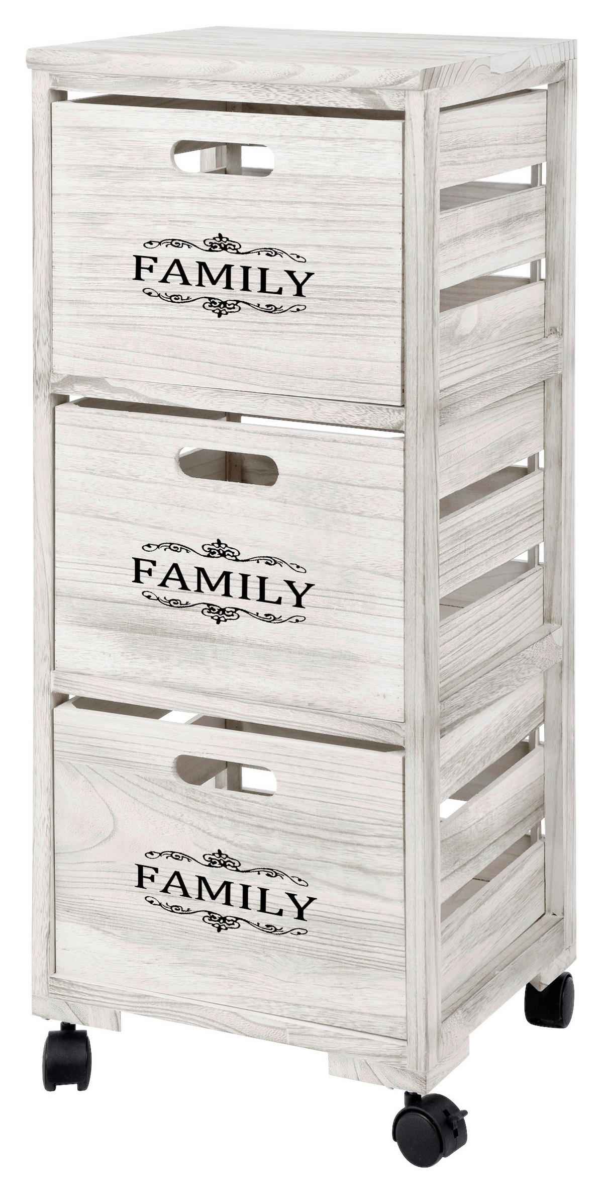 POCOline Aufbewahrungsregal weiß Holz B/H/L: ca. 34x82x31 cm Aufbewahrungsregal_Family - weiß (31,00/34,00/82,00cm) - POCOline