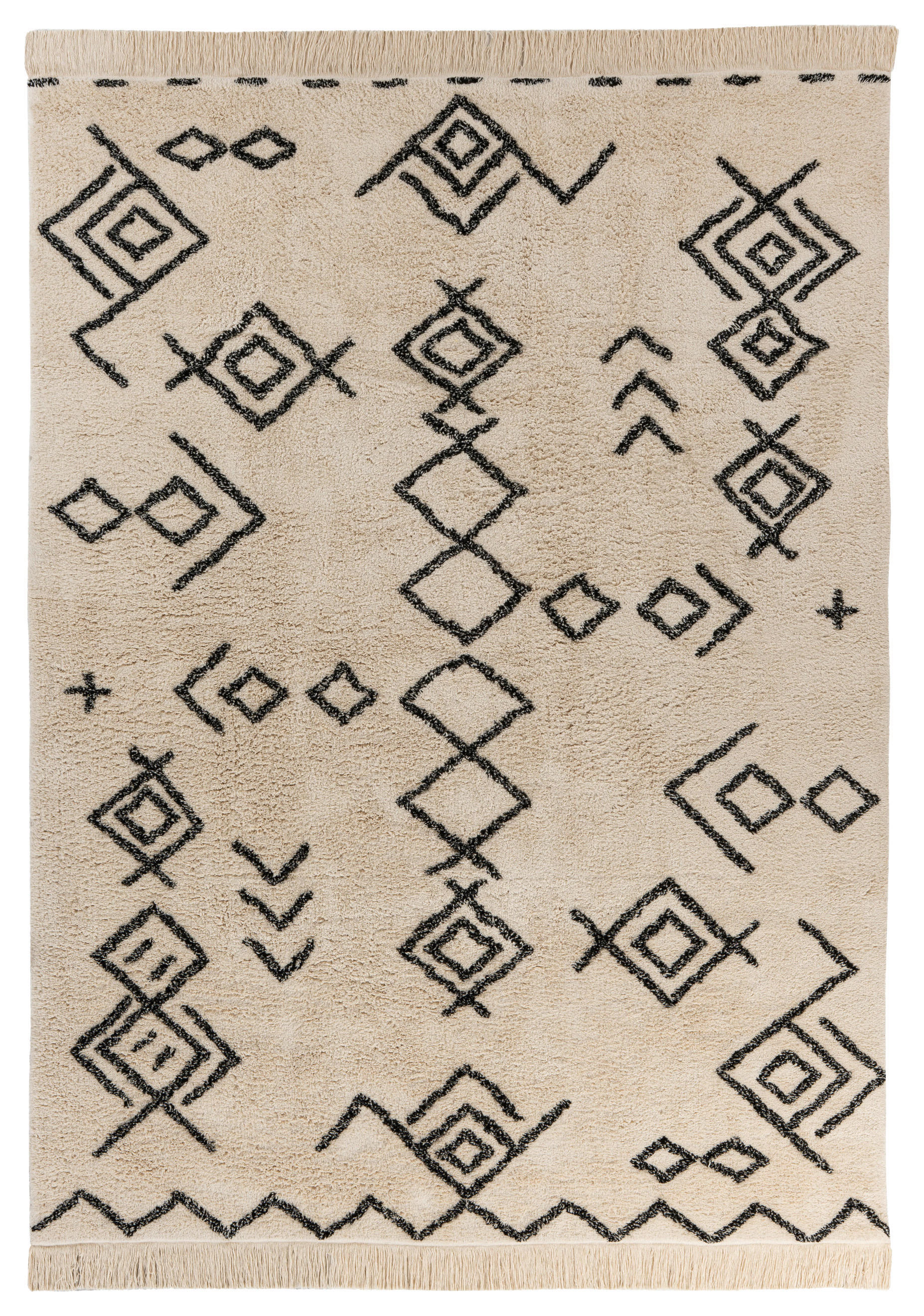 360Living Teppich Mylen schwarz B/L: ca. 160x230 cm Mylen - creme/schwarz (160,00/230,00cm) - 360Living
