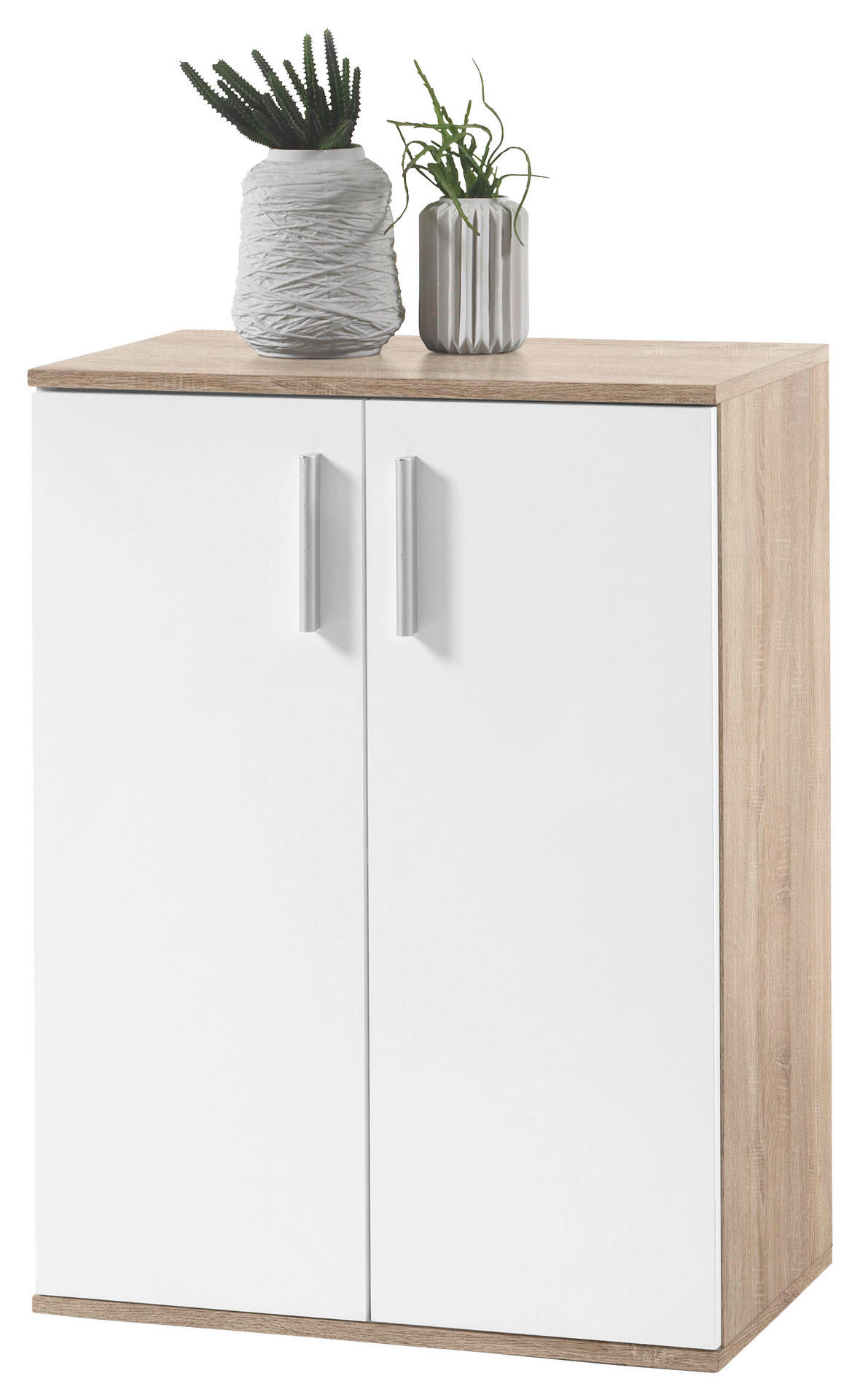 Kommode Bobby 1 B/H/T: ca. 60x82x35 cm Bobby 1 - Eiche/weiß (60,00/82,00/35,00cm)