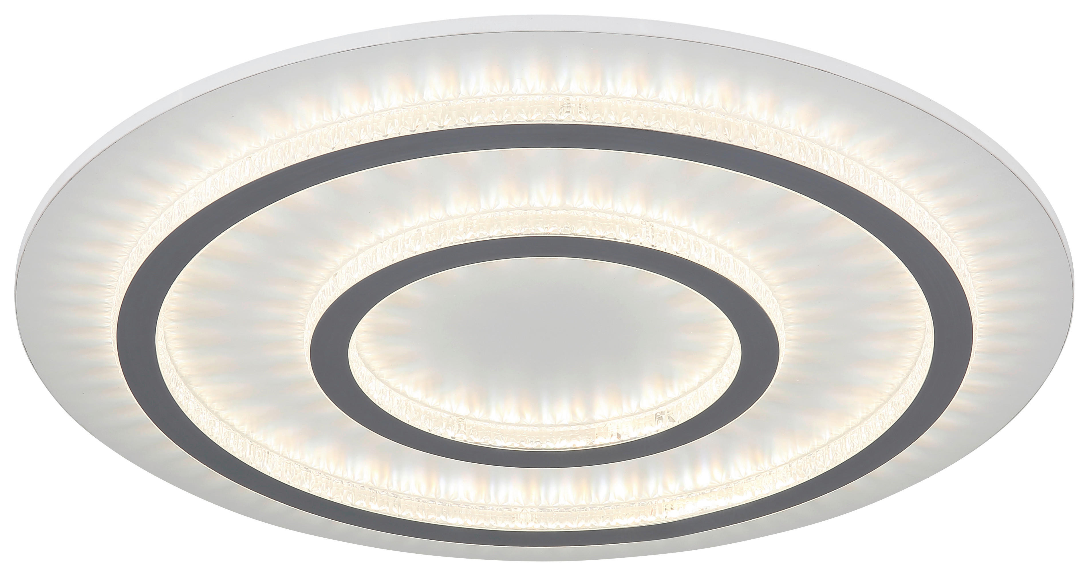 GLOBO LED-Deckenleuchte klar hellgrau weiß Kunststoff Metall H/D: ca. 6x55 cm 1 Brennstellen JAYDEN - klar/hellgrau (55,00/6,00cm) - GLOBO