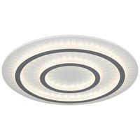 GLOBO LED-Deckenleuchte klar hellgrau weiß Kunststoff Metall H/D: ca. 6x55 cm 1 Brennstellen JAYDEN - klar/hellgrau (55,00/6,00cm) - GLOBO