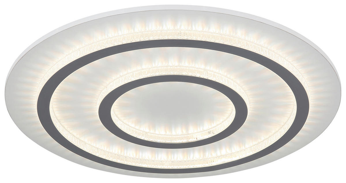 GLOBO LED-Deckenleuchte klar hellgrau weiß Kunststoff Metall H/D: ca. 6x55 cm 1 Brennstellen JAYDEN - klar/hellgrau (55,00/6,00cm) - GLOBO