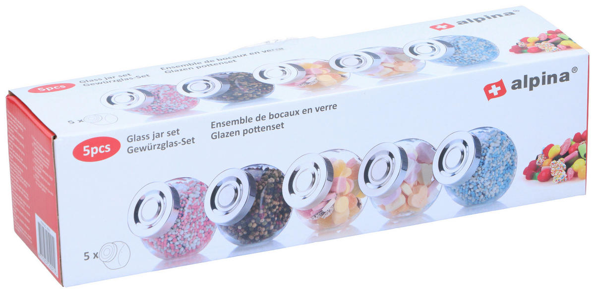 Alpina Gewürzgläser transparent Gewürzgläser_5erSet - transparent - alpina