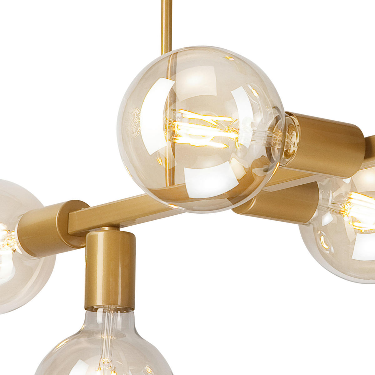 Lamkur Deckenleuchte gold Stahl B/H/L: ca. 73x39x73 cm E27 6 Brennstellen ASTRID - gold (73,00/73,00/39,00cm) - Lamkur