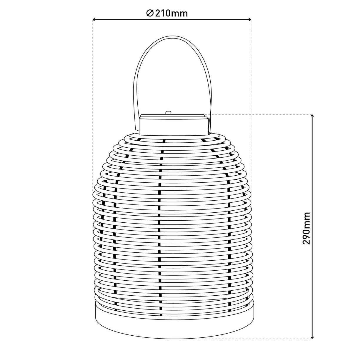 LED-Solarleuchte 5292627 beige Metall H/D: ca. 29x21 cm LED Solarleuchte "KORBINIAN" - beige (21,00/29,00cm) - Näve Leuchten
