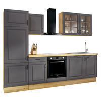 Stolarz-Lempert Küchenblock Stina Graphit B/H/T: ca. 280x219x60 cm Stina - Eiche/Graphit (280,00/219,00/60,00cm) - Stolarz-Lempert