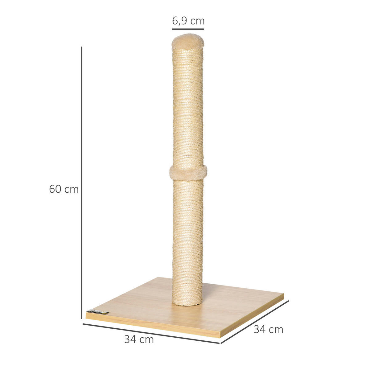 PawHut Kratzbaum Kratzbaum - (34,00/34,00/60,00cm) - PawHut