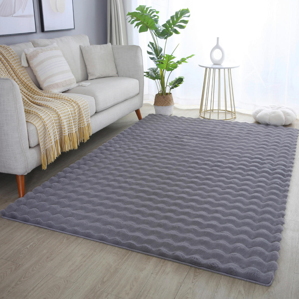 Ayyildiz Teppich AMBIANCE grau B/L: ca. 200x290 cm AMBIANCE - grau (200,00/290,00cm) - Ayyildiz