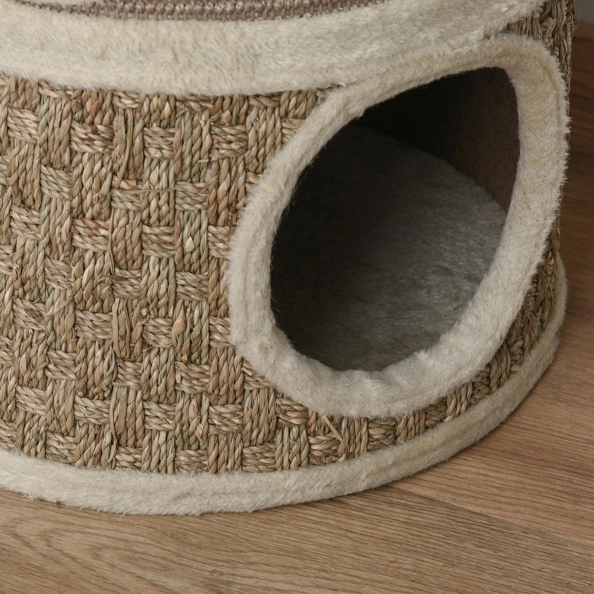 PawHut Tier-Zubehör braun Edelstahl B/H/L: ca. 37,5x37,5x70 cm Kratztonne - braun (70,00/37,50/37,50cm) - PawHut