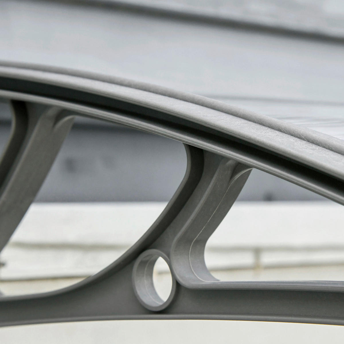 Outsunny Vordach für Haustür silber B/H/L: ca. 75x23x100 cm Vordach für Haustür - silber (100,00/75,00/23,00cm) - Outsunny