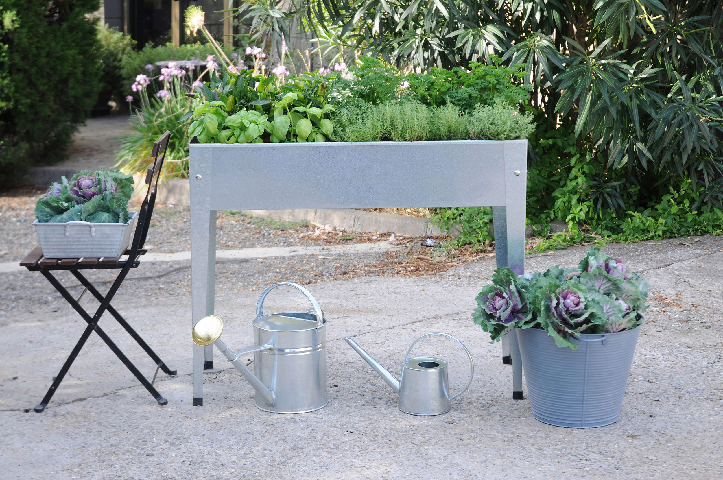 Herstera Garden Hochbeet Urban silber Me...