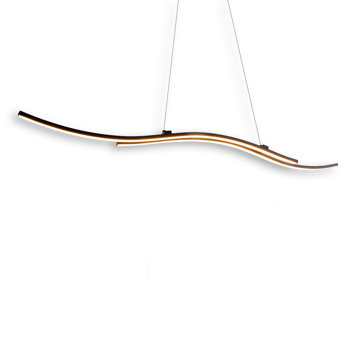 Näve Leuchten Pendelleuchte 7091722 schwarz Kunststoff Metall B/H/T: ca. 8,5x110x96 cm null 2 Brennstellen Onda - schwarz (8,50/110,00/96,00cm) - Näve Leuchten