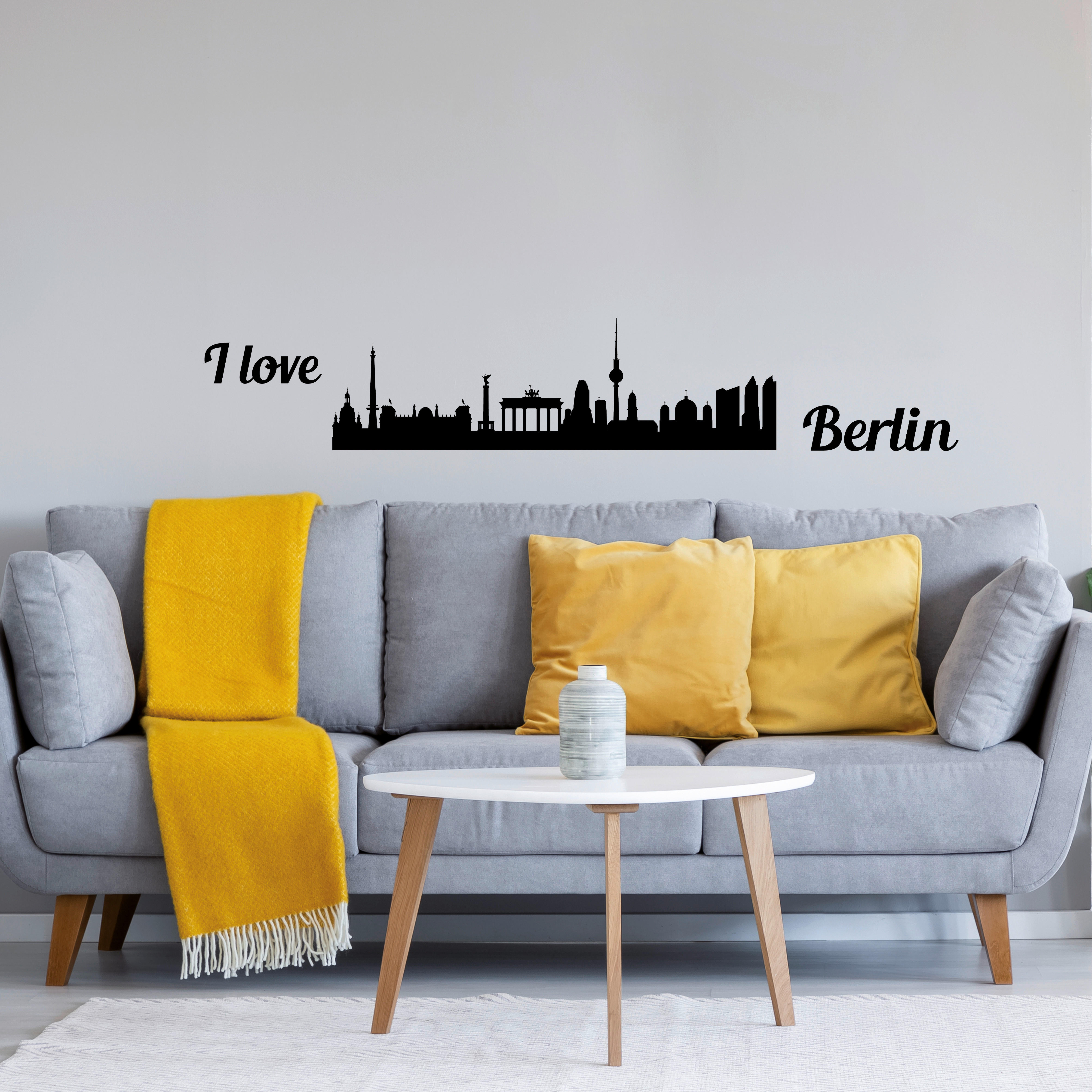 Dekosticker Städte schwarz B/L: ca. 50x70 cm 2 tlg. Dekosticker Skylines - schwarz (50,00/70,00cm)