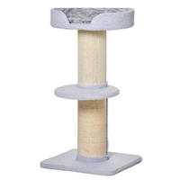 PawHut Kratzbaum hellgrau Sisal B/H/L: ca. 45x91x45 cm Kratzbaum - hellgrau (45,00/45,00/91,00cm) - PawHut