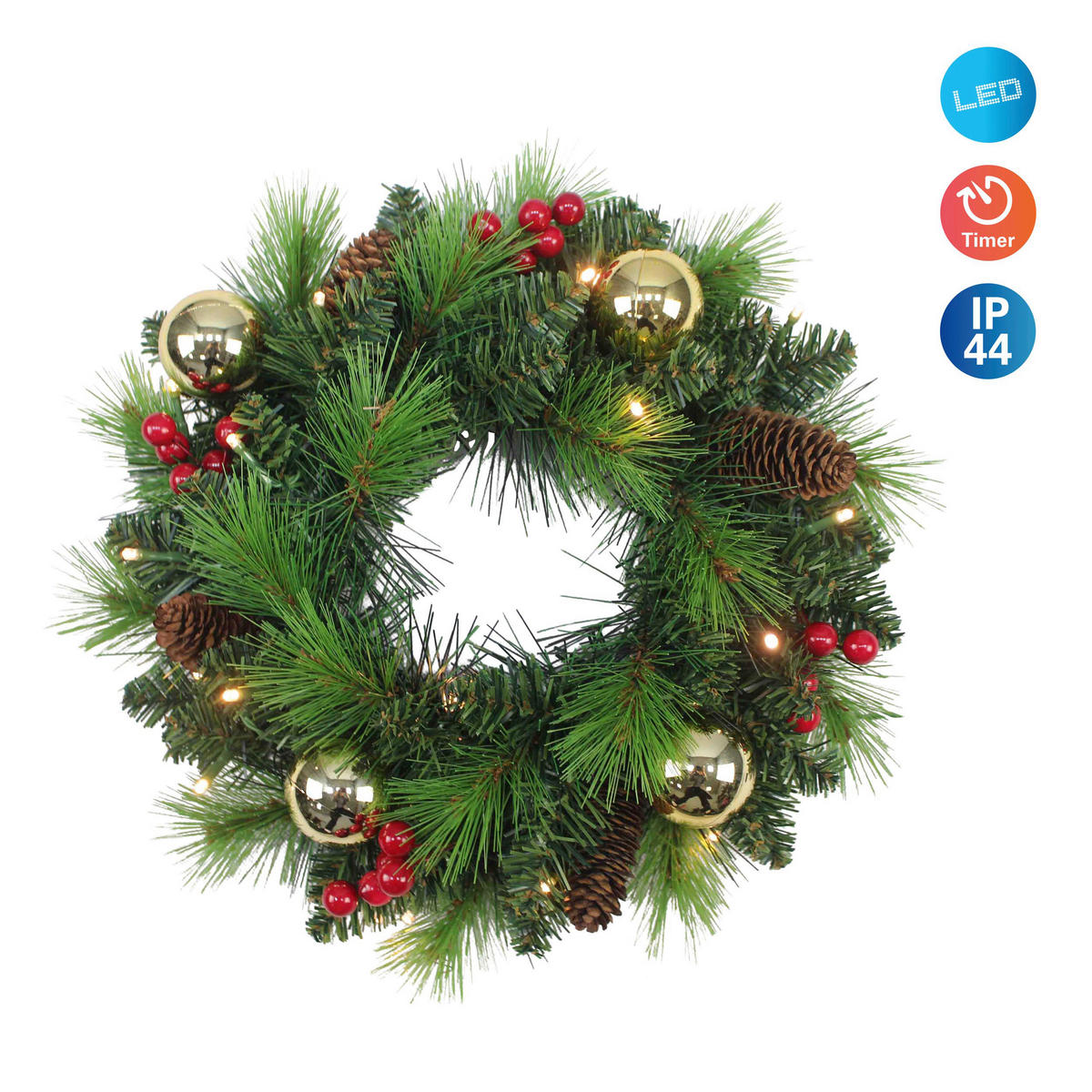 Näve Leuchten LED-Dekoleuchte Noel gold Metall B/H/T: ca. 35x8x35 cm Noel - gold (35,00/8,00/35,00cm) - Näve Leuchten