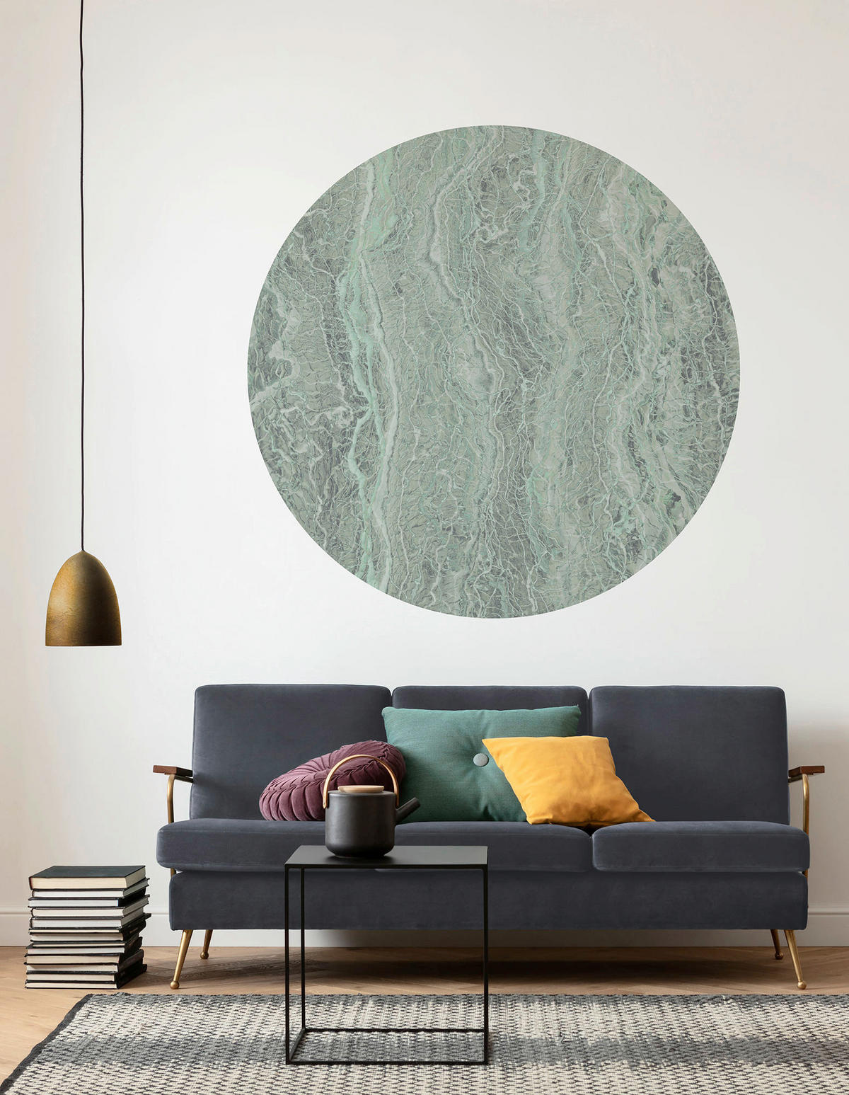 Komar Fototapete Green Marble D: ca. 125 cm Green Marble - (125,00cm) - Komar