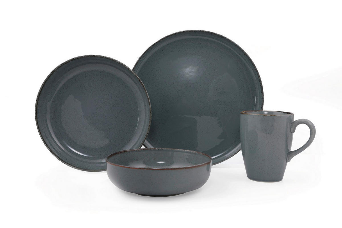 HermiaConcept Tafelservice Nemesis grau Porzellan 16 tlg. Nemesis - grau - HermiaConcept