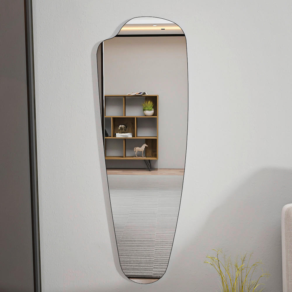 Wandspiegel Reos silber Optik Glas B/H/T: ca. 40x120x2,2 cm Reos - silber (40,00/120,00/2,20cm) - moebel17
