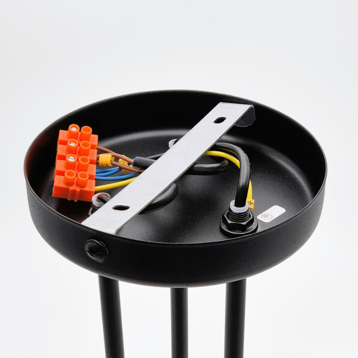 Lamkur Deckenleuchte DOMINO 51215 schwarz Stahl H/L: ca. 40x55 cm E27 3 Brennstellen Domino - schwarz (55,00cm) - Lamkur