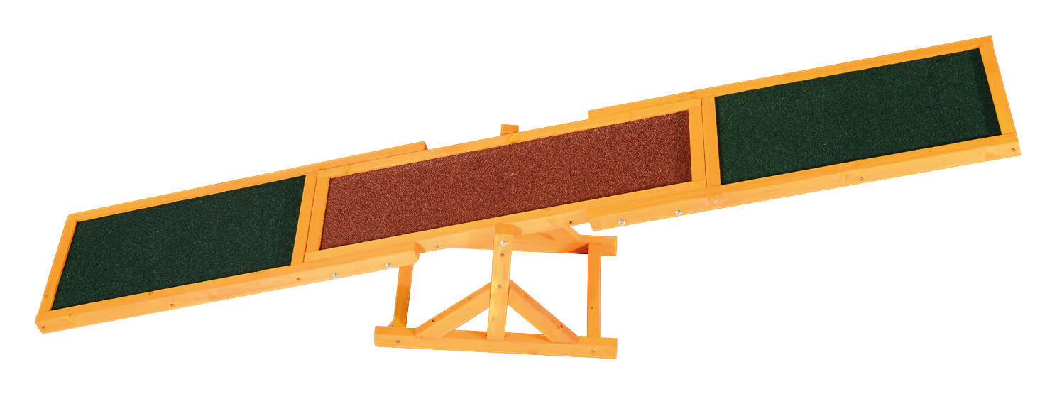 PawHut Hundewippe Hundewippe_für_Einsteiger - braun/grün (180,00/30,00/30,00cm) - PawHut