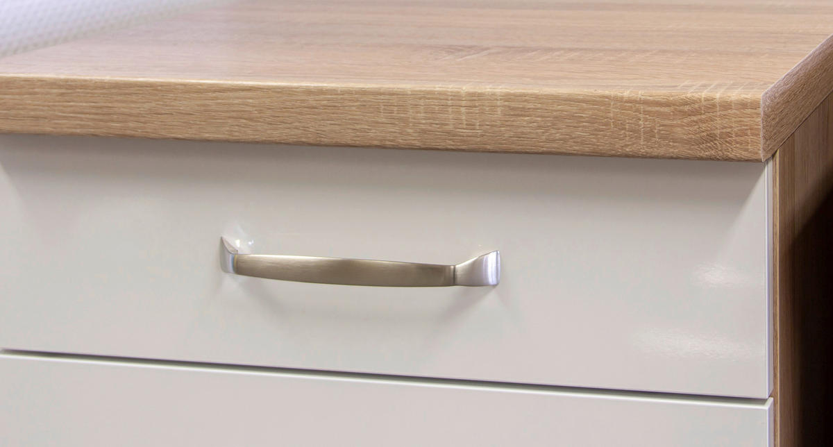 Unterschrank Valero weiß Hochglanz B/H/T: ca. 80x86x60 cm Valero - Eiche/weiß (80,00/86,00/60,00cm) - Flex-Well